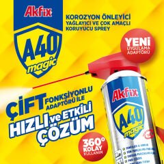 Akfix A40 Yağlayıcı Çok Amaçlı Koruyucu Sprey 400ML
