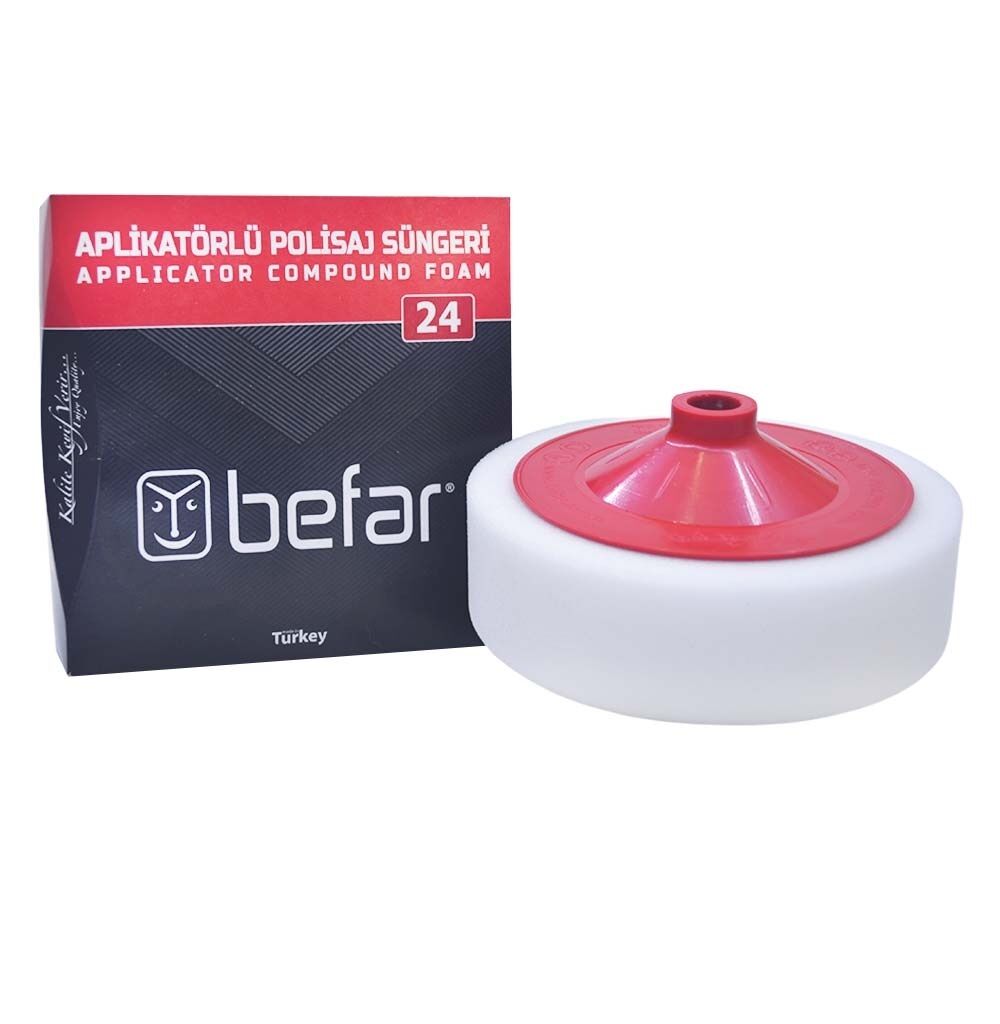 Befar Aplikatörlü Beyaz Pasta Süngeri 150MM
