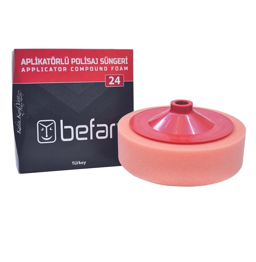 Befar Aplikatörlü Turuncu Pasta Süngeri 150MM