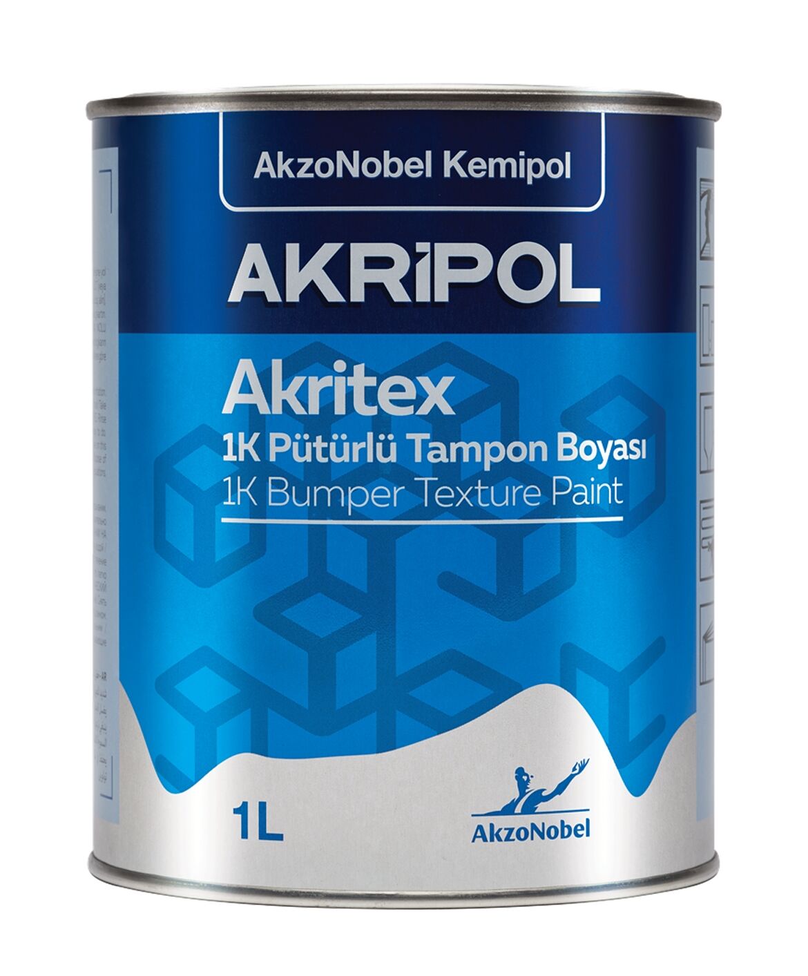 Akripol Akritex 1K Pütürlü Tampon Boyası 1 Litre