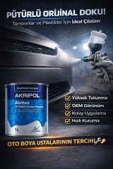 Akripol Akritex 1K Pütürlü Tampon Boyası 1 Litre