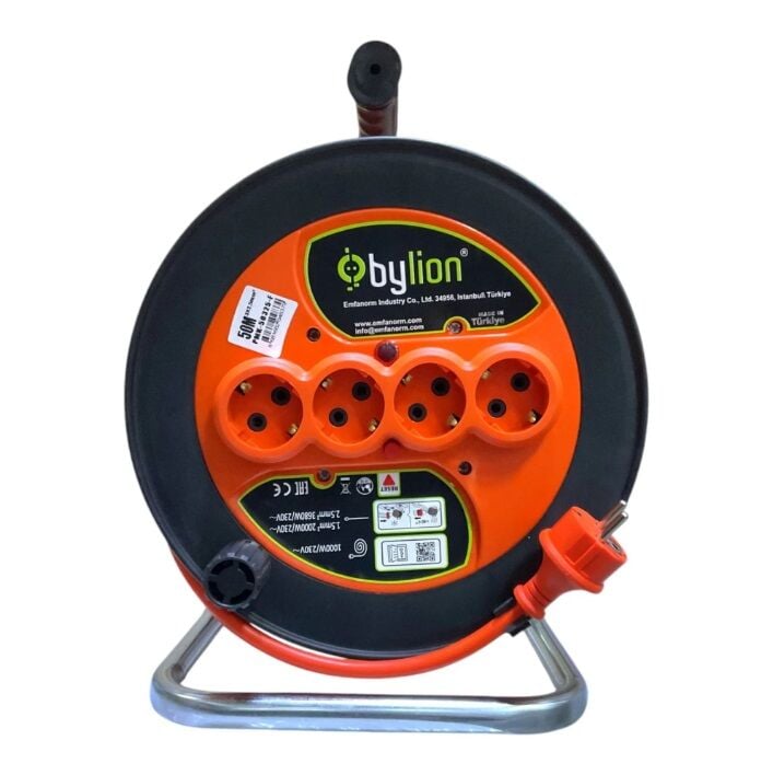 Bylion Seyyar Makara Kablo 3x2.5MM 50 MT