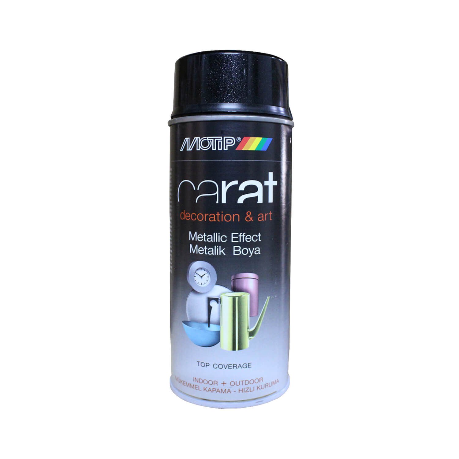 Motip Carat Metalik Siyah Sprey Boya 400ML