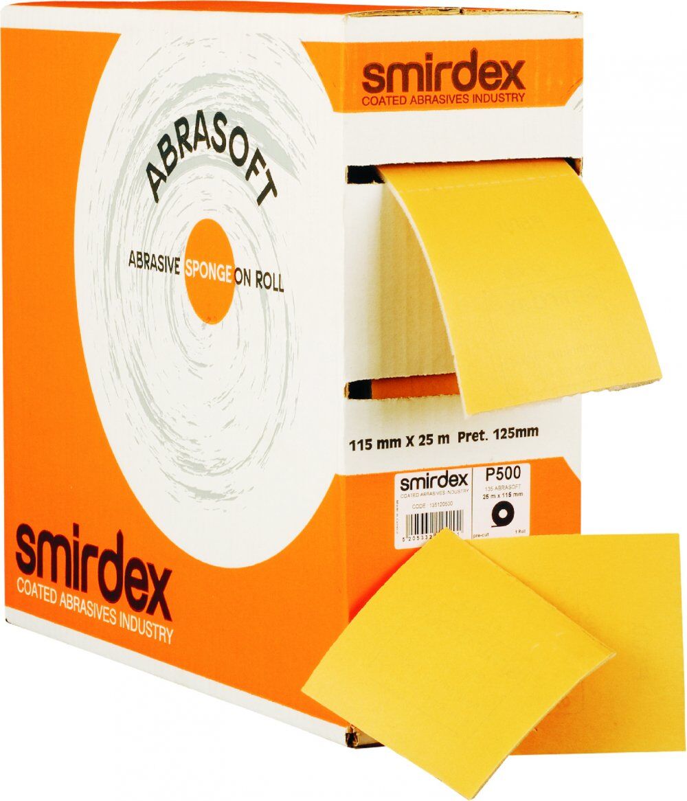 Smirdex Abrasoft Rulo Sünger Zımpara 115MM 220 Kum 1 Metre