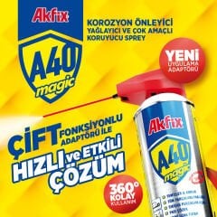 Akfix A40 Yağlayıcı Çok Amaçlı Koruyucu Sprey 400ML