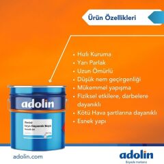 Adolin Resist 600°c Isıya Dayanıklı Boya Metalik Gri 2.5 Kg
