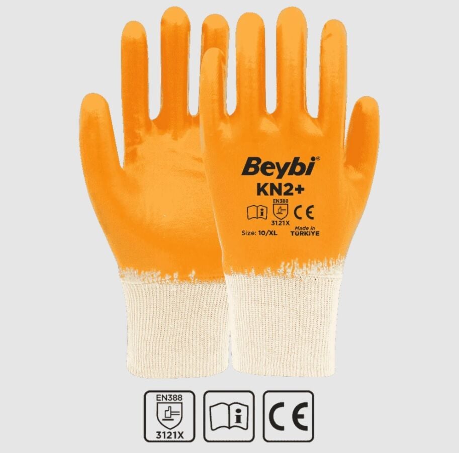 Beybi KN2+ (Plus) Nitril Eldiven Sarı No:10