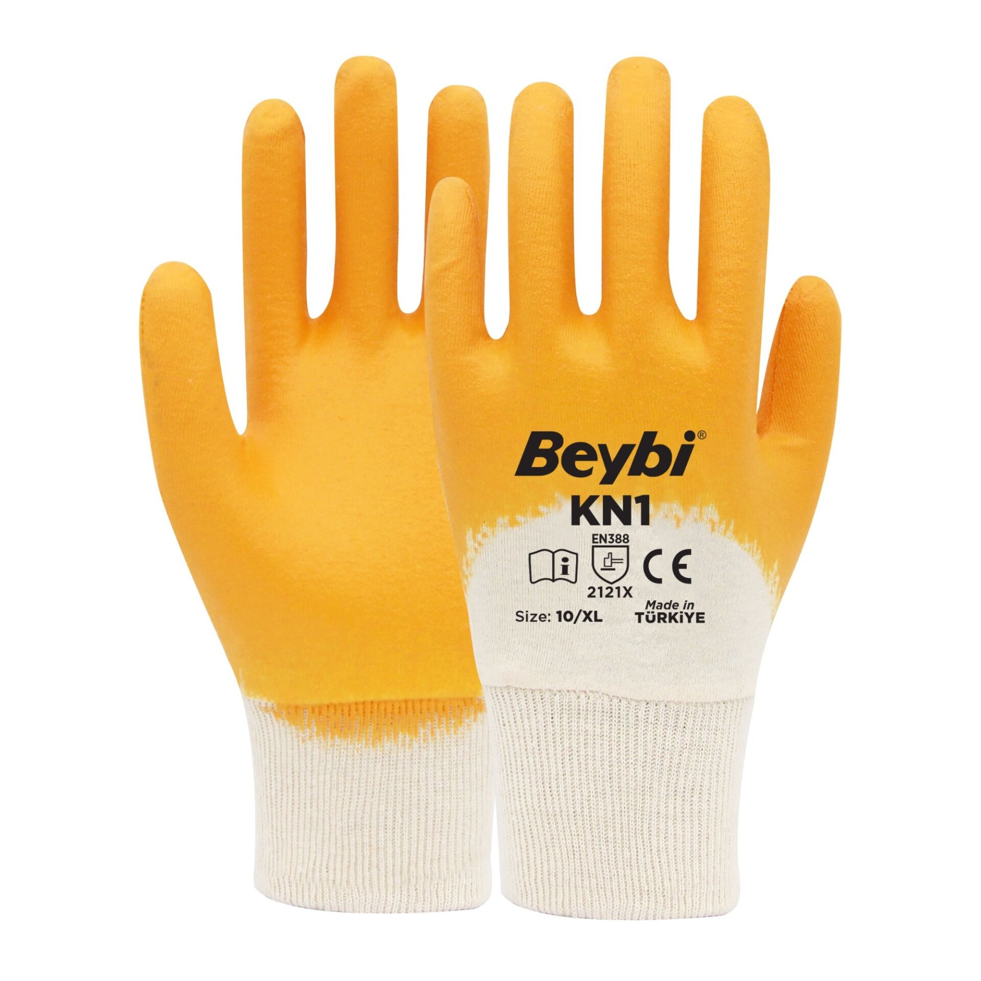 Beybi KN1 Nitril Eldiven Sarı No:10