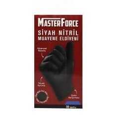 Master Force Siyah Nitril Muayene Eldiven