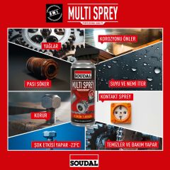 Soudal Pas Sökücü ve Yağlayıcı Multi Sprey 400ML