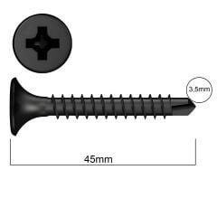 Alçıpan Vidası Matkap Uçlu 3.5x45