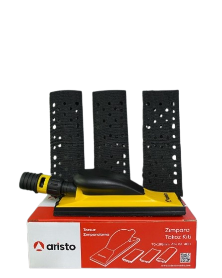 Aristo Cırtlı Rende Zımpara Takozu 70x198 Kit 40H