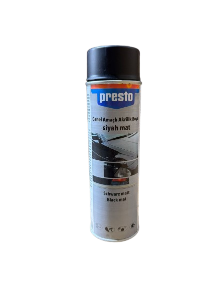 Presto Mat Siyah Sprey Boya 500ML