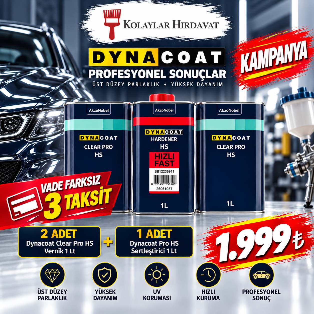 Dynacoat Pro HS Vernik ve Sertleştirici Set